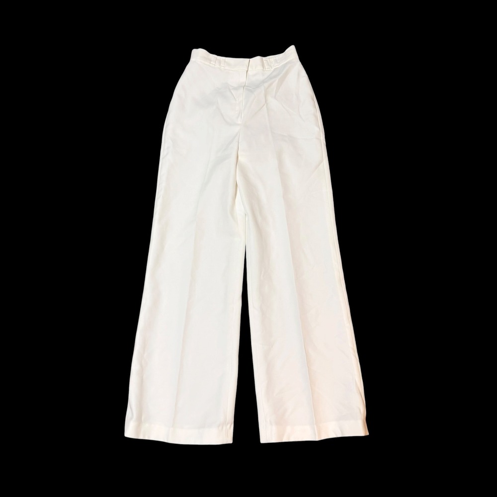 Vintage‎ College Town White High Waisted Wide Leg Trousers Pants Sz 11/12 70s